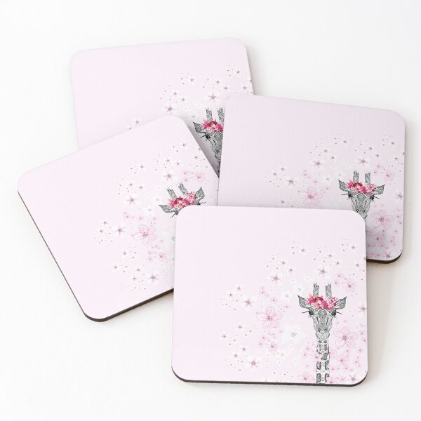 Item preview, FLOWER GIRL GIRAFFE ON PINK designed and sold by SunlightStudios.
