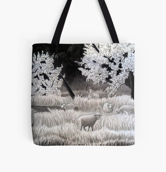 Winter Sheep in Ibiza All Over Print Tote Bag