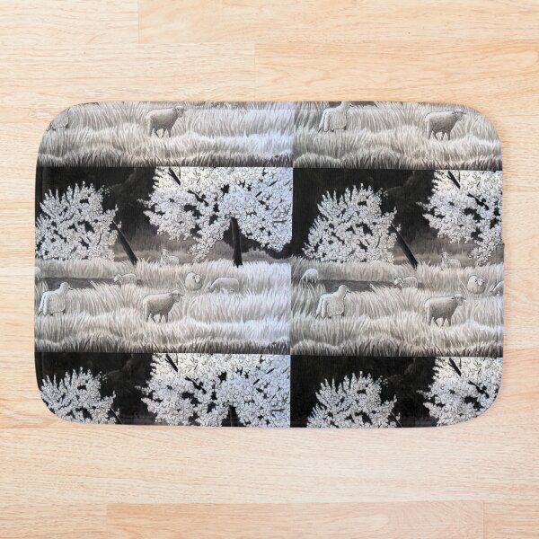 Winter Sheep in Ibiza Bath Mat
