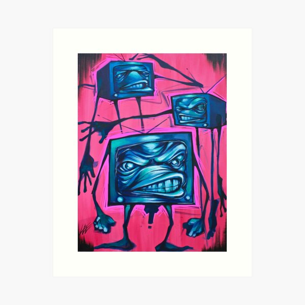 TV SET Art Print