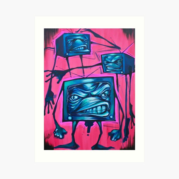 TV SET Art Print
