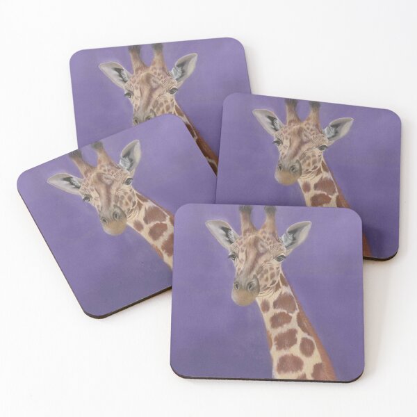 Item preview, Giraffe on purple background  designed and sold by Sarah Beamis.
