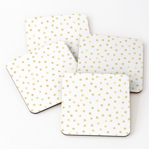 Item preview, I Like Gold | Handpainted White + Gold Dots (Print Only) designed and sold by SoNifty.