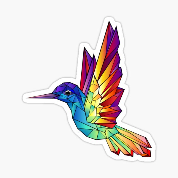 Rainbow Hummingbird Sticker