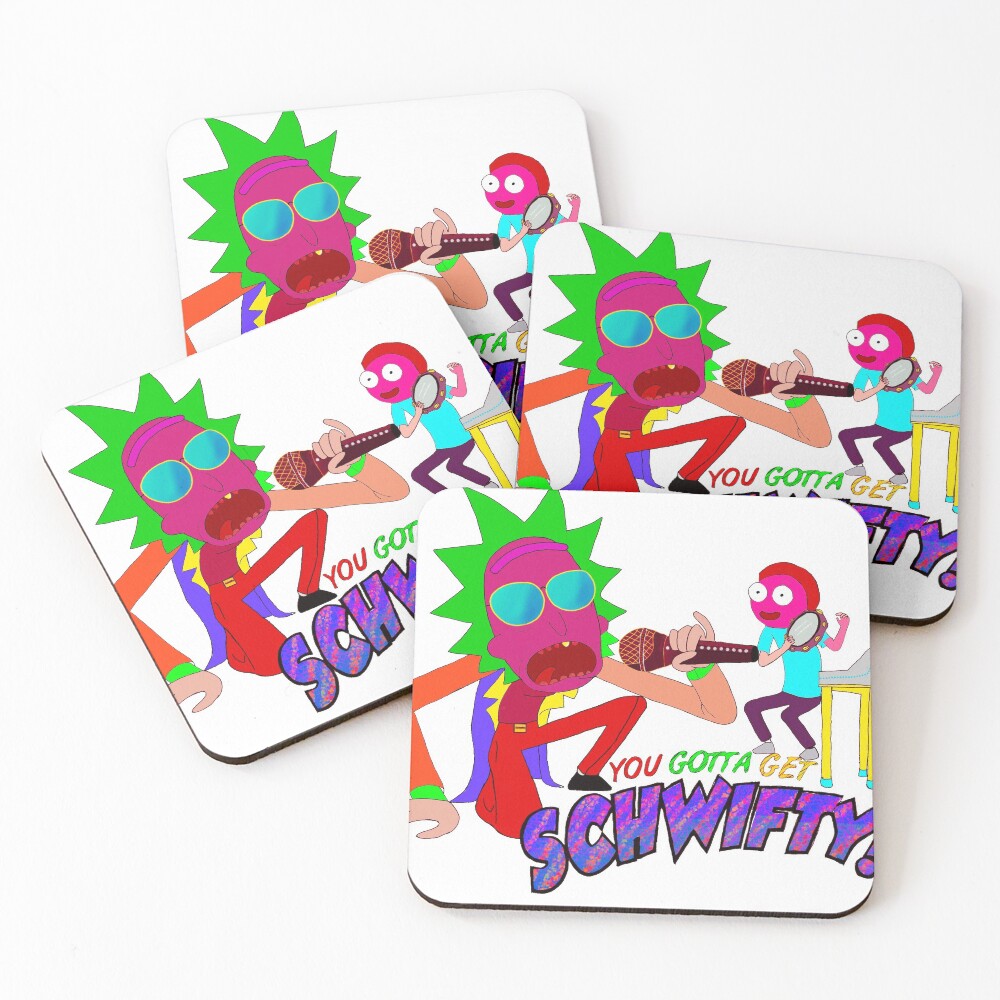 Rick and Morty Scwifty! Coasters (Set of 4)