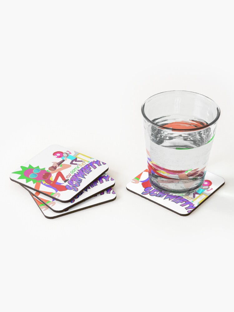 Alternate view of Rick and Morty Scwifty! Coasters (Set of 4)