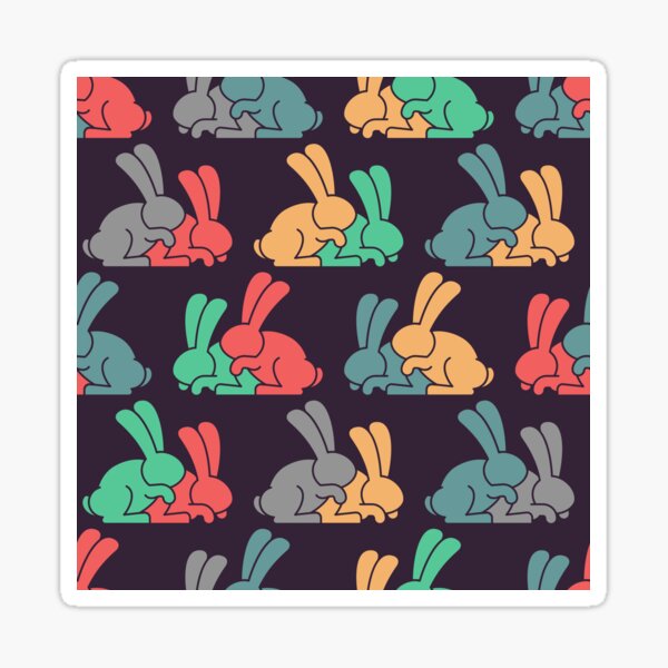 Item preview, Like Rabbits | Happy Bunny Print designed and sold by SoNifty.