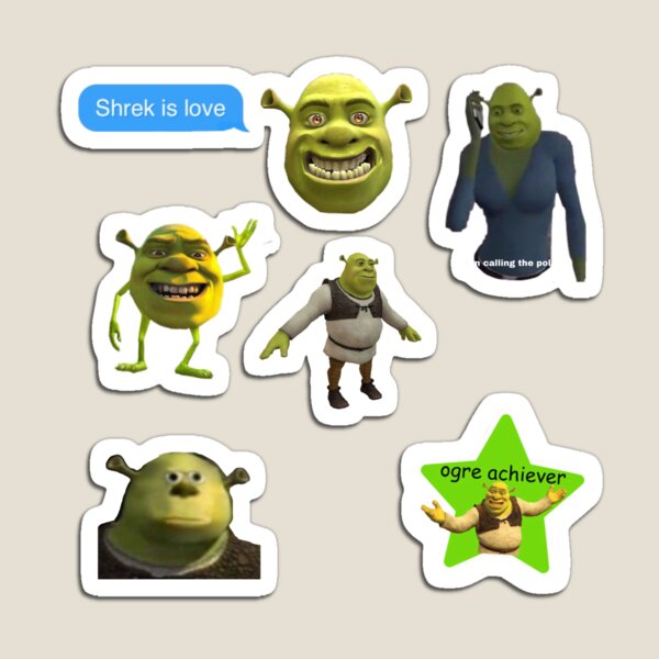 Confused Shrek sticker | Magnet