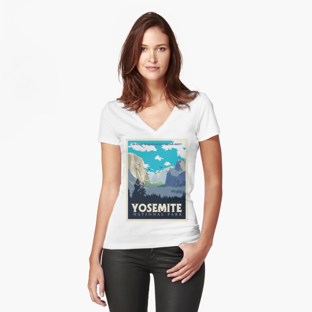 Item preview, Fitted V-Neck T-Shirt designed and sold by VintageVisions.
