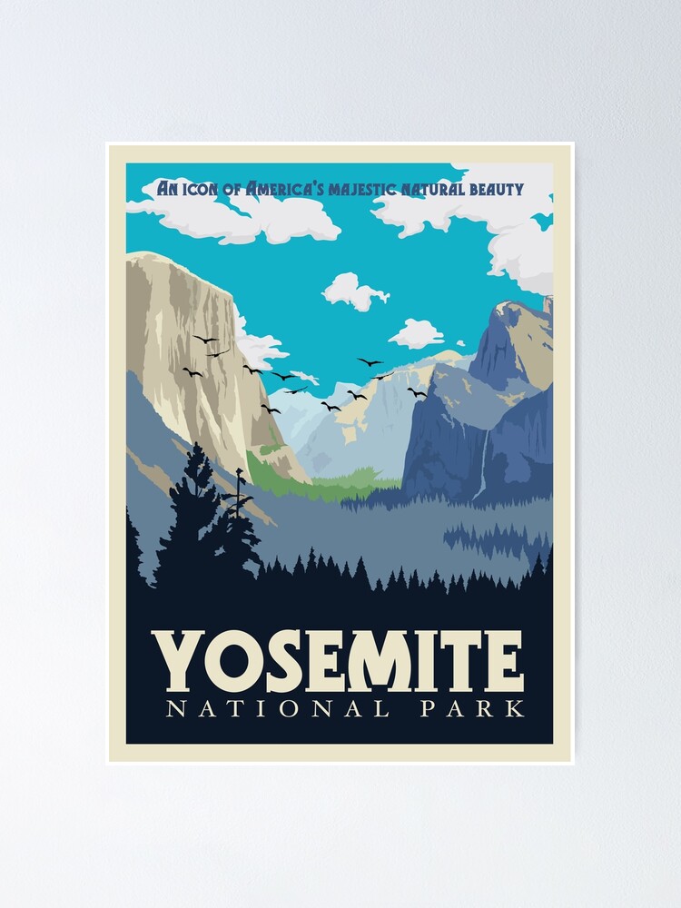 “Yosemite National Park Vintage Travel Poster " Poster for Sale by