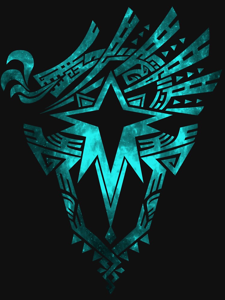"Monster Hunter World Iceborne Logo (Galaxy Design) Black Background