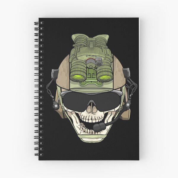 Item preview, Army skull with tactical equipment designed and sold by LuminOrb.