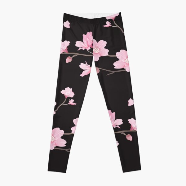 Flor de cerezo - negro Leggings