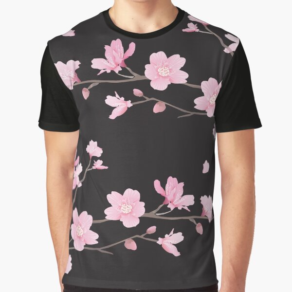 Flor de cerezo - negro Camiseta gráfica