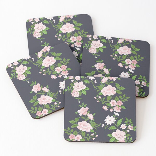 Item preview, Unique floral print pattern Dreamy pink Tropical roses bloom designed and sold by mashmosh.