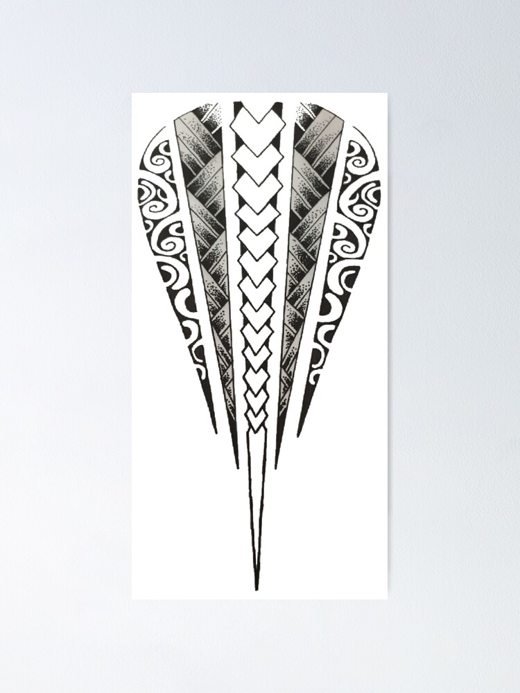Póster con la obra «Diseño de tatuaje polinesio "Matemáticas"» de havai-i-art
