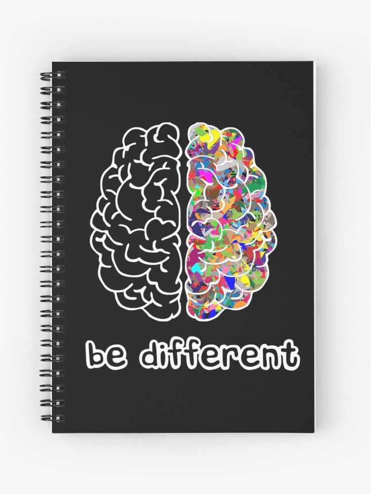 Autism Awareness Day Autist Asperger Brain Be Different Spiral Notebook By Drcommerce Redbubble