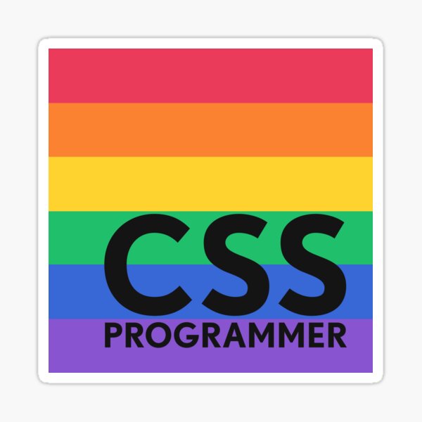 CSS Programmer Sticker - Rainbow Sticker