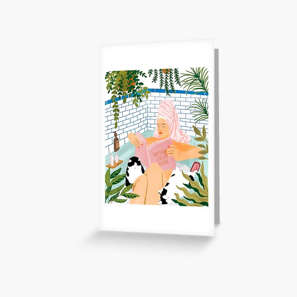 How To Have A Spa Day At Home #illustration Greeting Card