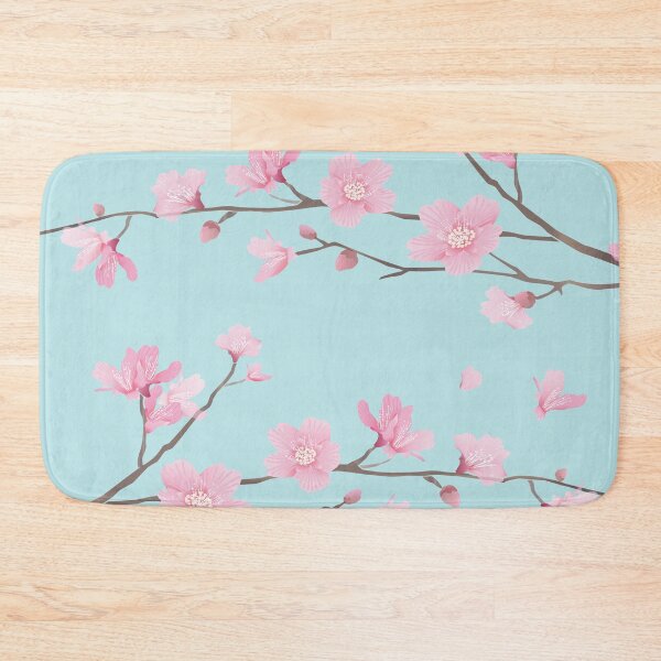 Item preview, Cherry Blossom flower plant - Duck Egg Blue designed and sold by designenrich.