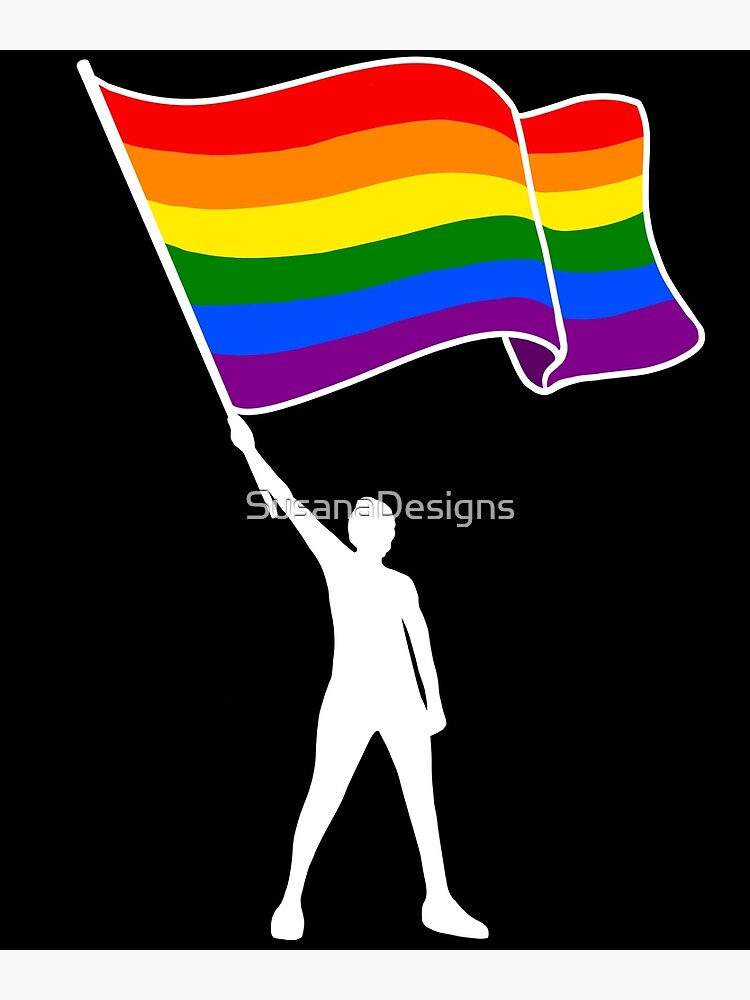 Pride Month Gay Apparel Waving Lgbtq Rainbow Pride Flag Photographic