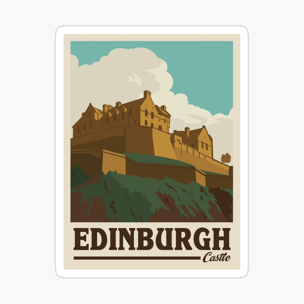 Edinburgh Scotland Travel STICKER Edinburgh Castle 