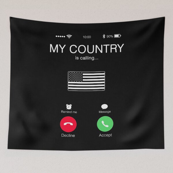 Item preview, My Country USA flag is calling me designed and sold by superpixus.
