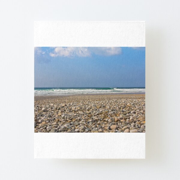 Photograph Seascape of Pebbles on the beach Canvas Mounted Print