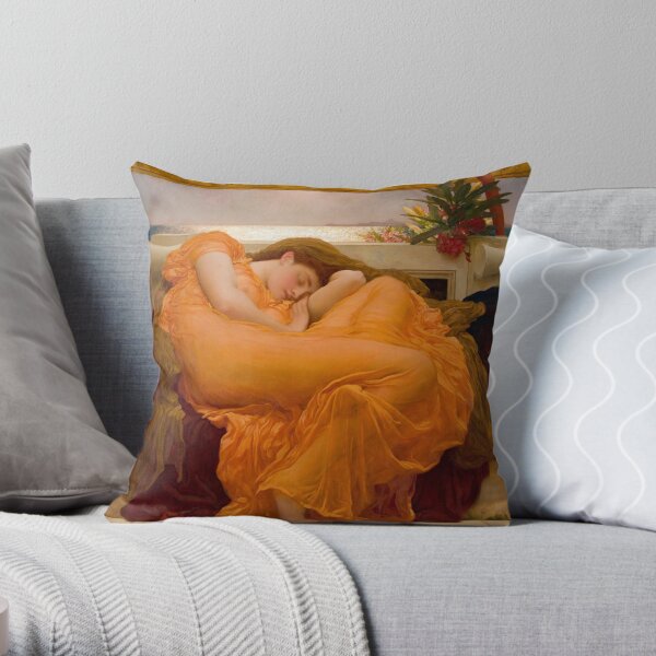 Flaming June. 1895. Frederic Leighton. Throw Pillow