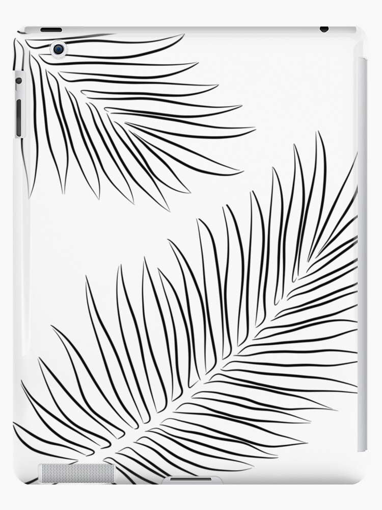 Floral Line Art Drawing in Black - Long Stem Flowers iPad Case & Skin for  Sale by Melody Watson