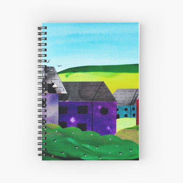 Cute Colouful Houses Spiral Notebook