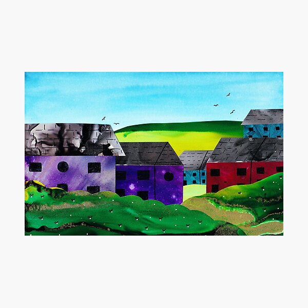 Cute Colouful Houses Photographic Print