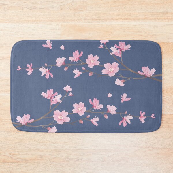Item preview, Cherry Blossom flower plant - Denim blue designed and sold by designenrich.