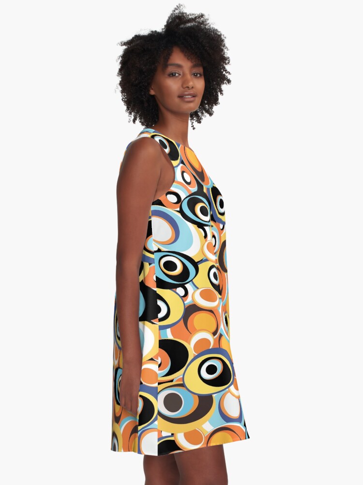 Alternate view of 60s 70s Hippie Bohemian Festival Hippie Flower Power A-Line Dress