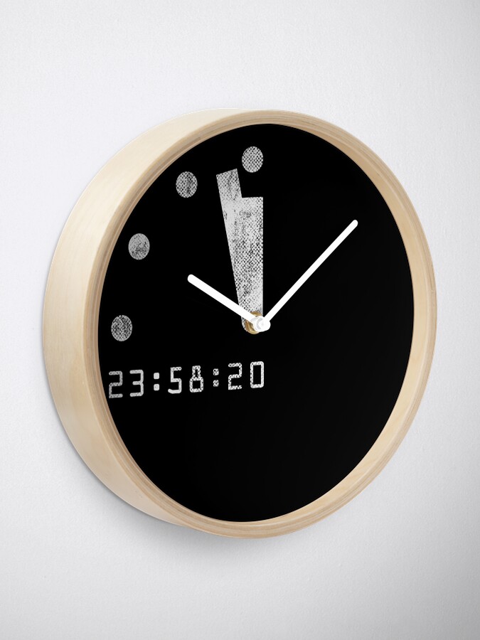 Alternate view of Doomsday 100 Seconds To Midnight Clock Clock