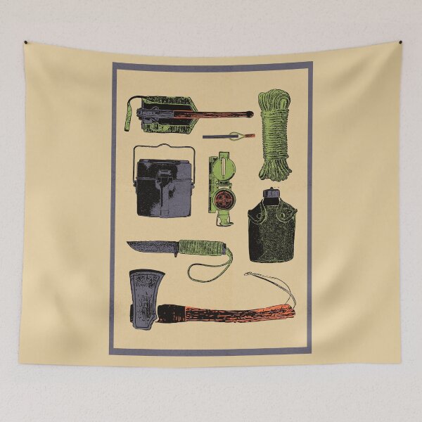 Item preview, Survival gear illustration designed and sold by NaturalSkeptic.