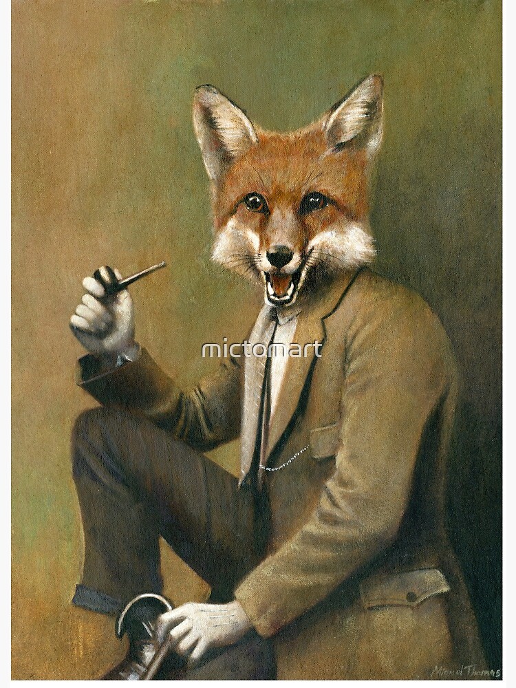 Vintage Mr Fox" Art Board Print by mictomart | Redbubble
