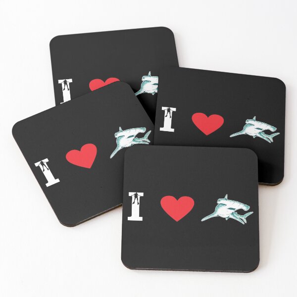Item preview, If your heart beats for hammerhead sharks, then you will like this I love sharks design designed and sold by SiRaGeckoDesign.