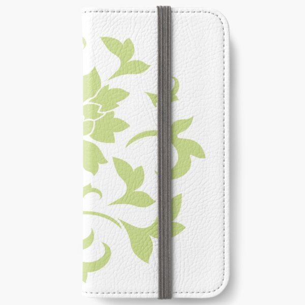 Flower Silhouette - Daiquiri Green Circular iPhone Wallet