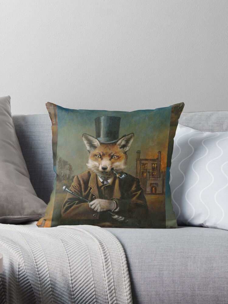 Thumbnail 1 of 4, Pillow, The Dapper Fox designed and sold by mictomart.