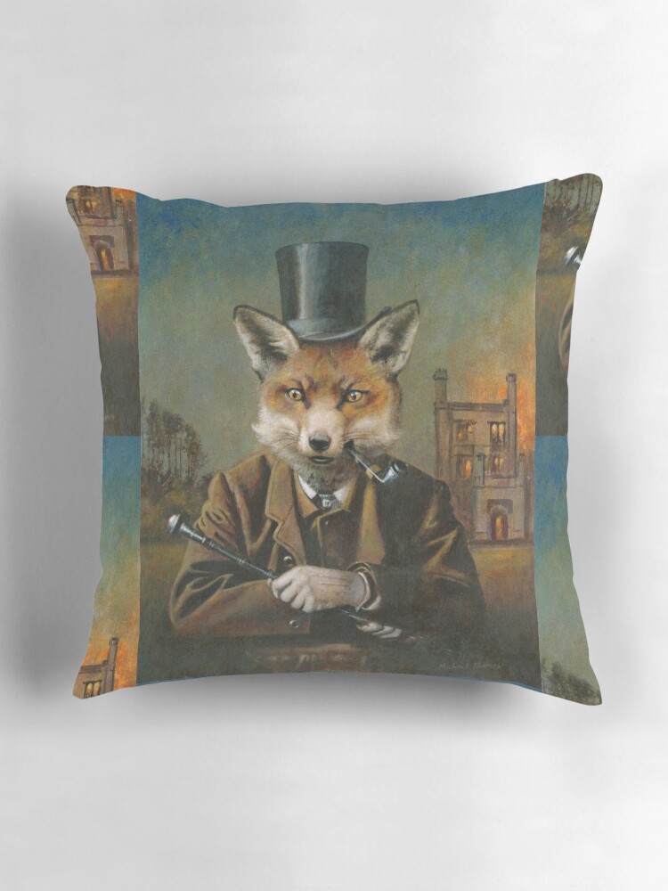 Thumbnail 3 of 4, Pillow, The Dapper Fox designed and sold by mictomart.