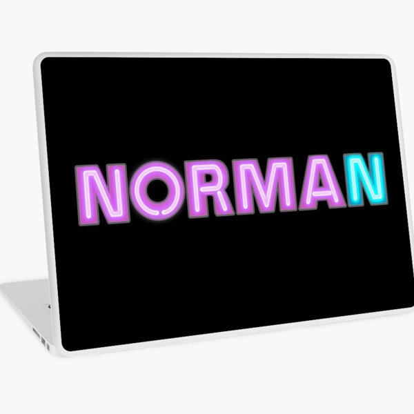 Norma and Norman Bates Neon Sign Laptop Skin
