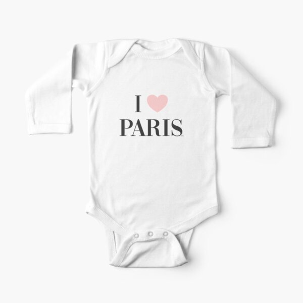 I love PARIS Long Sleeve Baby One-Piece