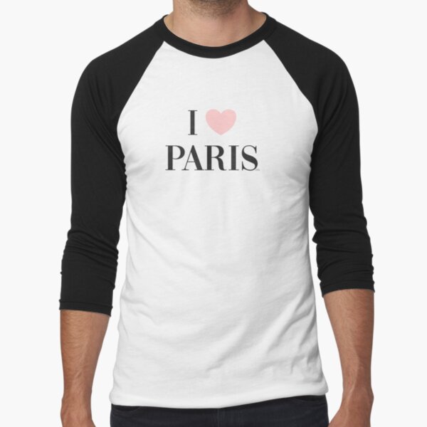 I love PARIS Baseball ¾ Sleeve T-Shirt