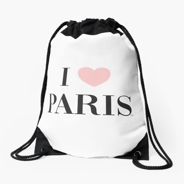 I love PARIS Drawstring Bag