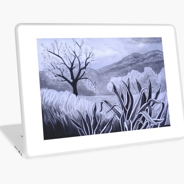 Agave (Pita) and blossoming Almond Tree in Ibiza Laptop Skin