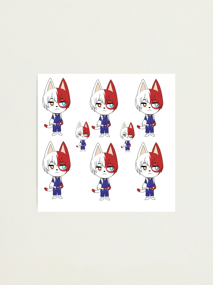 Animal Crossing Todoroki Sticker Set 6 Large 2 Small Photographic Print By Drakken Blue Redbubble