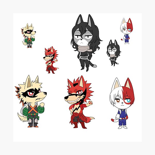 Animal Crossing Todoroki Sticker Set 6 Large 2 Small Photographic Print By Drakken Blue Redbubble