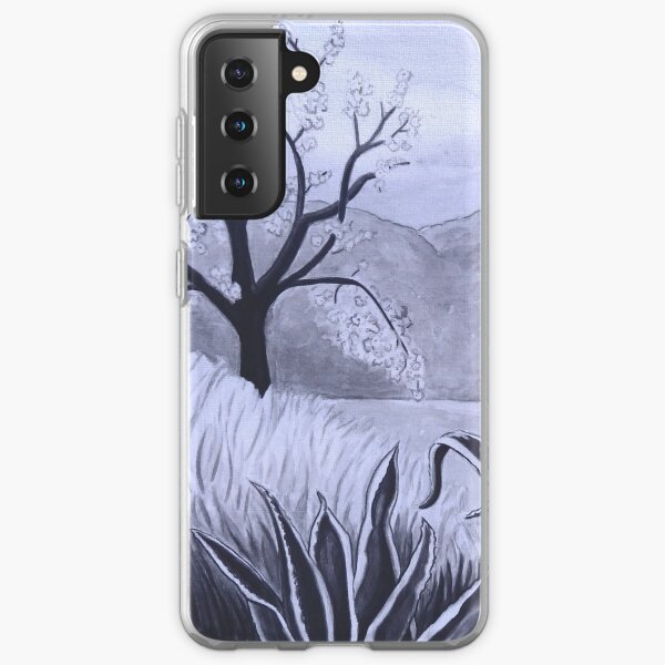 Agave (Pita) and blossoming Almond Tree in Ibiza Samsung Galaxy Soft Case