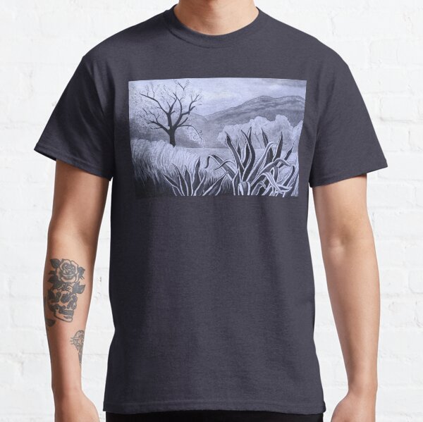 Agave (Pita) and blossoming Almond Tree in Ibiza Classic T-Shirt